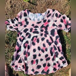 Lularoe Perfect T, Size Small, Pink Leopard Print